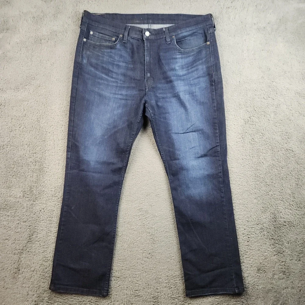 Levis 514 Jeans Mens 38x30 Straight Leg Relaxed Fit Dark Wash Blue Denim Jeans